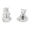 CosmoLiving by Cosmopolitan Set of 2 Silver Ceramic Sculpture 8", 7"